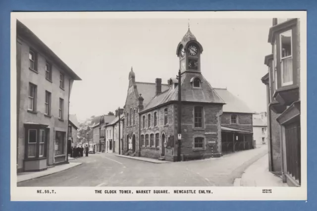 Newcastle Emlyn, The Clock Tower, Market Square, Wales RP PC c.1950s p21