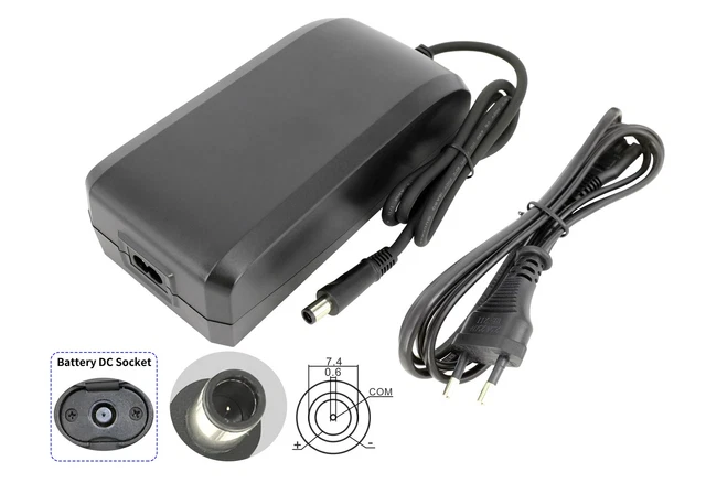 PowerSmart 42V Ladekabel 4A – Ladegerät Für 36V Li-Ionen-Akkus Von Haibike, Husqvarna, Raymon, Winora (Simplo