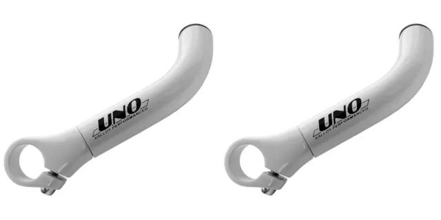 Acoples Cuernos Plata UNO Kalloy para Manillar de Bicicleta + Tapon Puños 3081pl