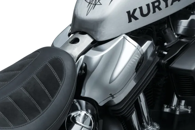 Kuryakyn Reflective Smoke Air Heat Deflector Shields Peanut Tank Harley XL 14-20