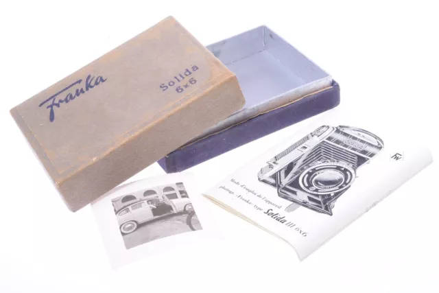 ✅ Franka Solida Iii 6X6 Box *Read, No Camera* *Empty Box* W/ French Instructions