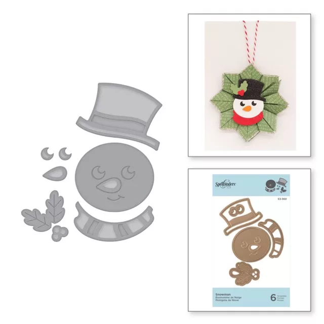 Spellbinders Shapeabilities Die D-Lites - Snowman. Rrp24.50