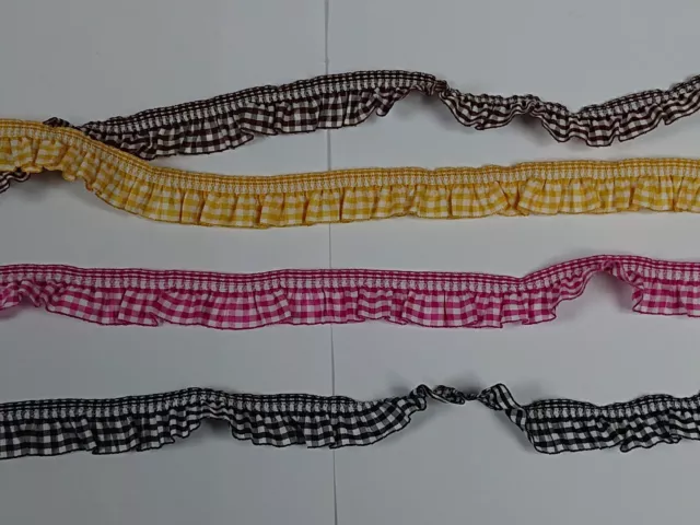 1-meter Decorative Elastic Lace Trim with Frill Ruffle for sewing,edge 20mm