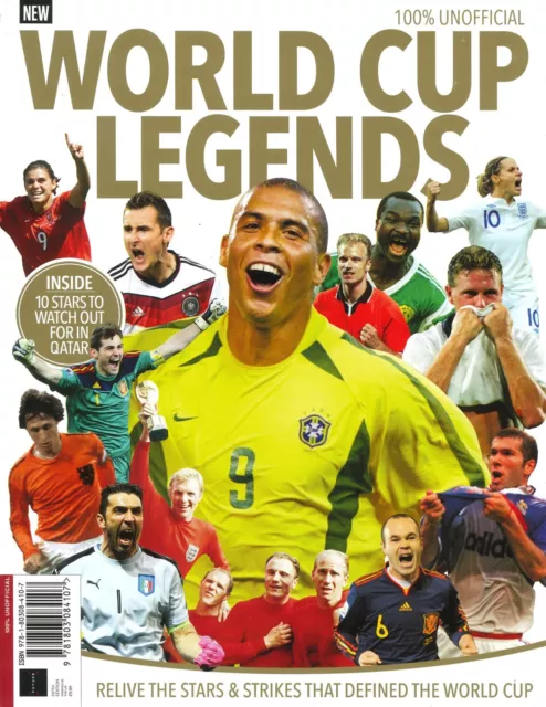 World Cup Legends Magazine, Football, Soccer, Maradona, Pelé, Ronaldo, Qatar