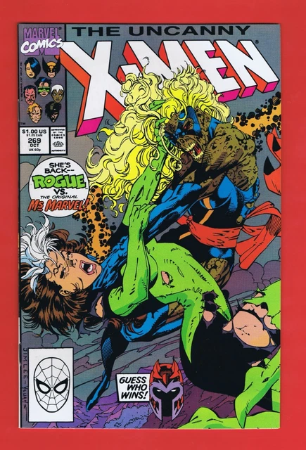 Uncanny X-Men #269 Jim Lee Chris Claremont - Rogue vs. Ms. Marvel (MARVEL) VF-NM