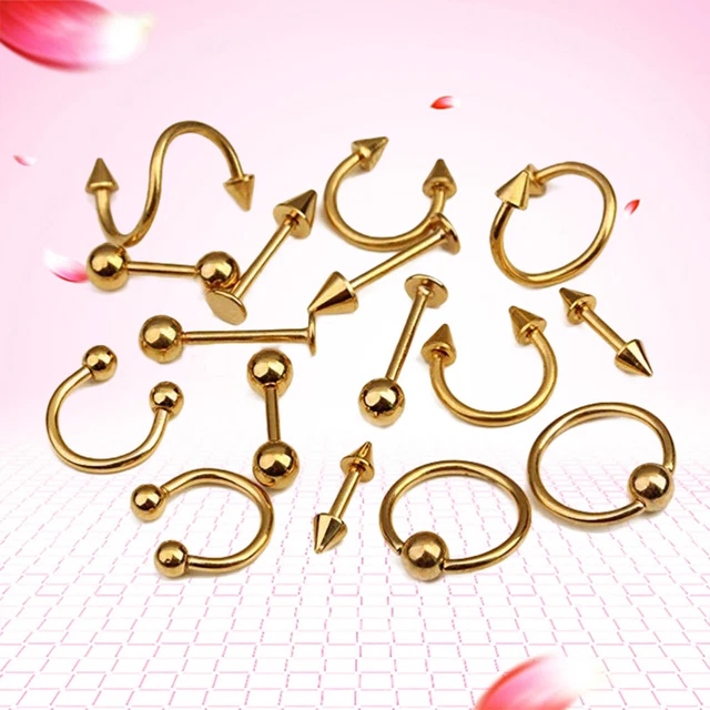 16 PCS/Set Körperpiercing Aus Edelstahl Körperpiercing-Schmuck