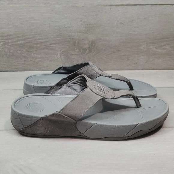 Fitflop Womens Oasis Suede T-Strap Platform Orthotic Sandals shoes sz 10