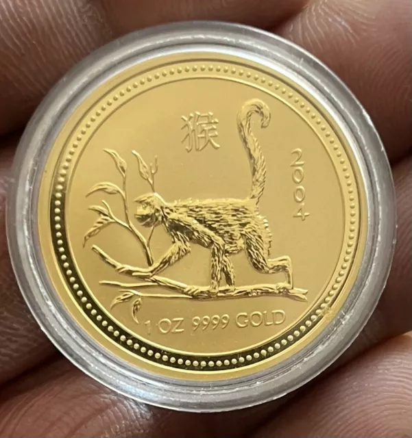 2004 Australia  Lunar Year of the Monkey 1 oz Gold Coin (Series I) BU