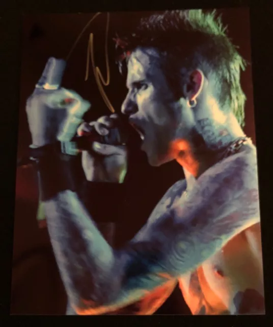 Buckcherry Autographed 8.5x11 Photo Signed By Josh Todd Short Hair Middle Finger