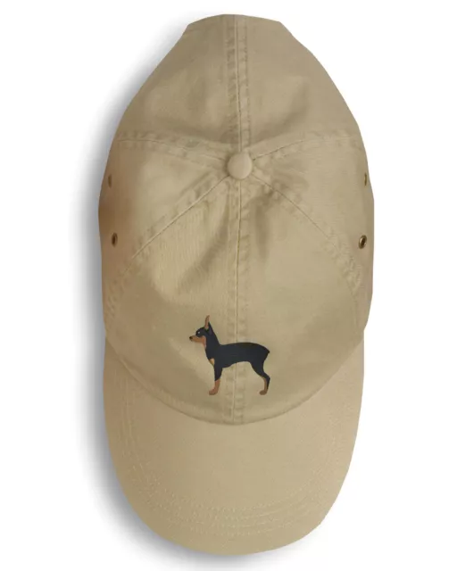 Toy Fox Terrier Khaki Embroidered Baseball Cap BB3387BU-156