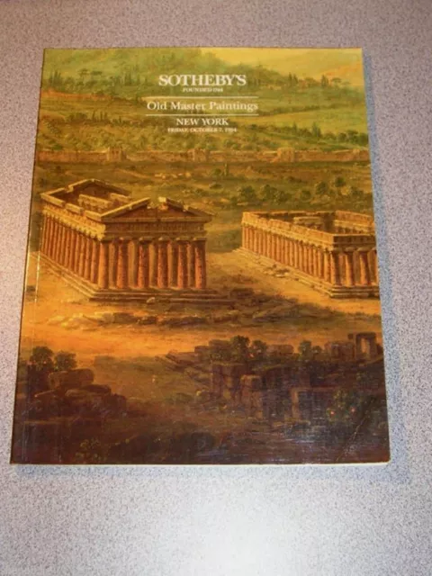 Auction Catalog SOTHEBY'S Old Master Paintings - New York Sale 6600 October 1994