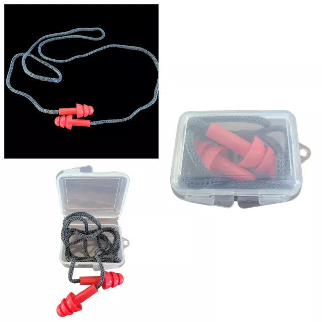 Gehörschutzstöpsel mit Kordel 32dB Ohrstöpsel wiederverwendbar Ohrschutz in Box