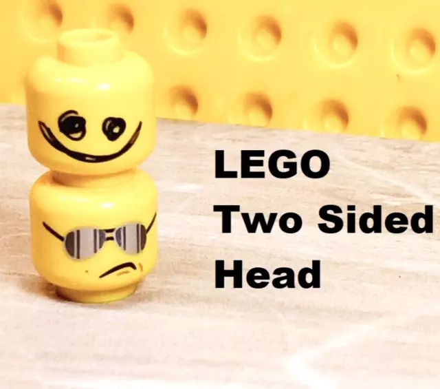 LEGO Scribble Face Head Aviators Sunglasses Chrome Graffiti Yellow Flesh Dual
