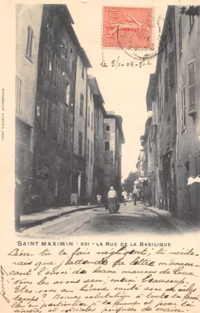 Cpa 83 Saint Maximin La Rue De La Basilique