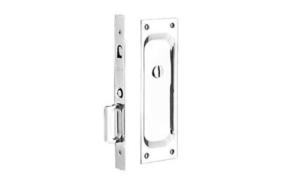 Emtek 2105US26134 Priv Pocket Door Mortise Lock for 1-3/4" Door, Bright Chrome