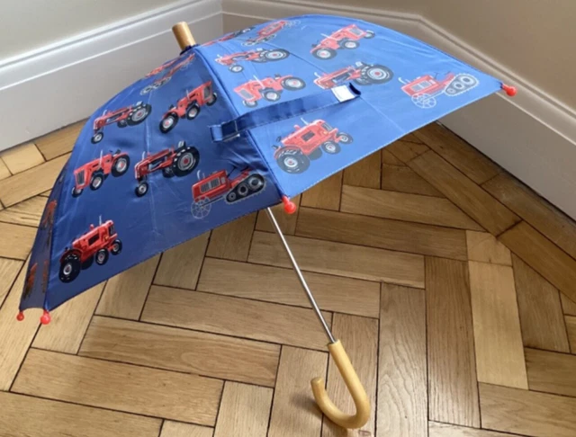 Hatley ombrello stampato da ragazzo, trattore, taglia unica UK