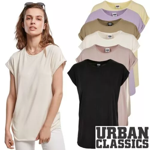 Urban Classics Femmes Modal T-Shirt Haut Sécant Épaulettes XS-5XL