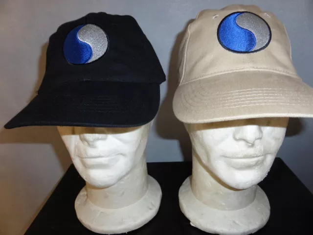 Casquette US 29 th INFANTRY DIVISION beige/noire DEBARQUEMENT OMAHA Blue & Grey