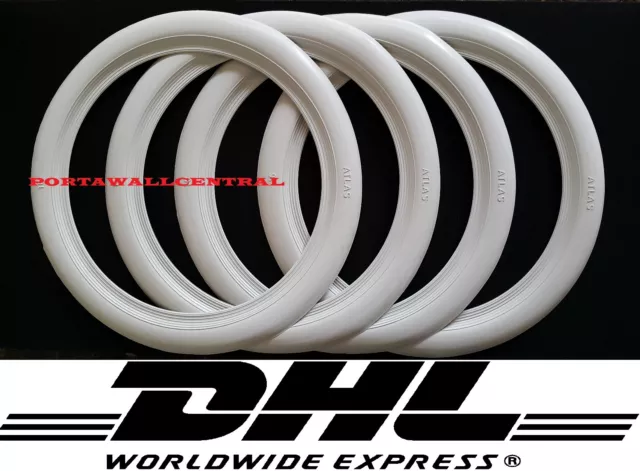 Vintage style13'' white wall port a walls tyre insert Set of 4.old school.