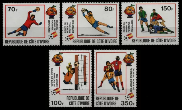Elfenbeinküste 1981 - Mi-Nr. 695-699 ** - MNH - Fußball / Soccer