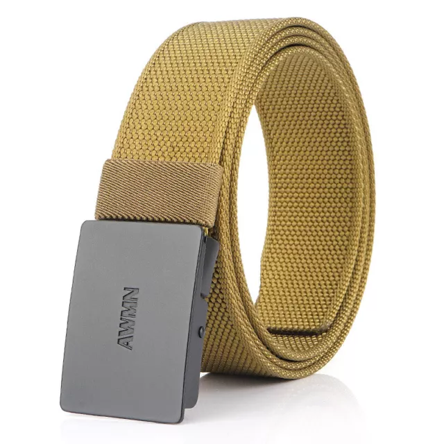 Men's jeans casual press buckle belt nylon canvas belt Versatile workwear