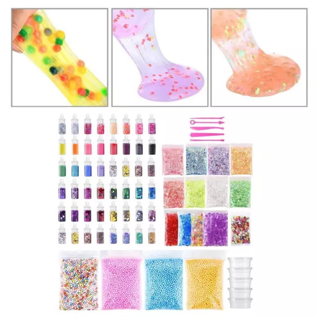 Colorful Slime Making Supplies Tools Kit Glitter Sequins DIY for Toys Making