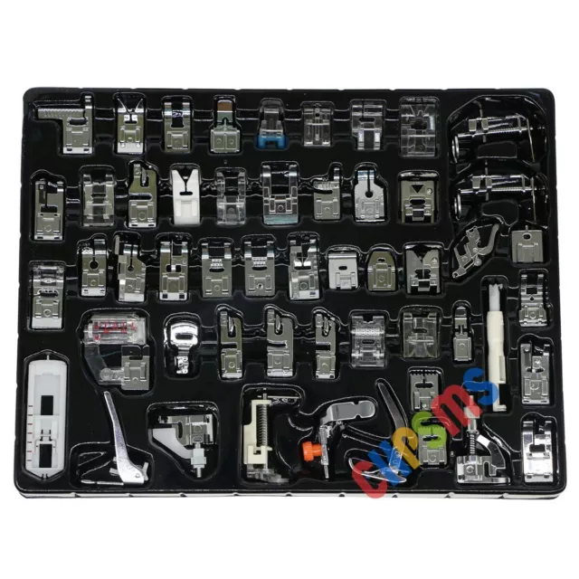 52 PCS Presser Feet fits Singer,Brother,Janome,Elna, Kenmore,low shank machines