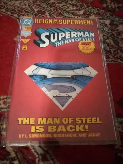 Superman The Man Of Steel Issue #22 (June 1993, DC Comics) Die Cut Cover