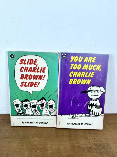 VINTAGE PEANUTS COMIC STRIP Books Charlie Brown Snoopy Charles M Schulz ...