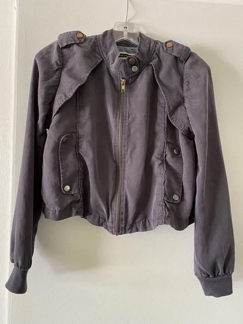 ANTHROPOLOGIE Daughters Of The Liberation Cropped Anorak Size XS