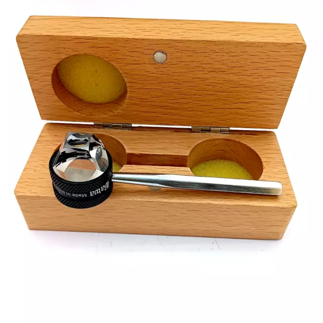 4-Mirror Gonio lens With Detachable Handle in Wooden Case, Best Quality