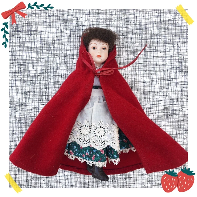 ❤️VINTAGE 1985 Avon LITTLE RED RIDING HOOD PORCELAIN FAIRY TALE DOLL Excellent❤️