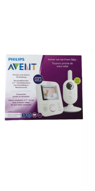 Philips AVENT Digitales Video-Babyphone - Weiß (SCD833/26)