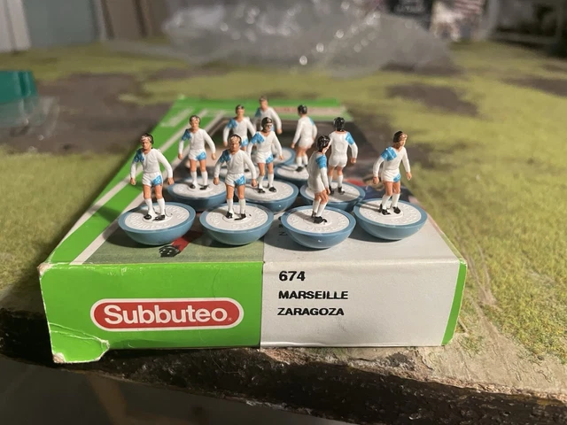 Subbuteo table soccer, flood lighting edition, and a Subbuteo table