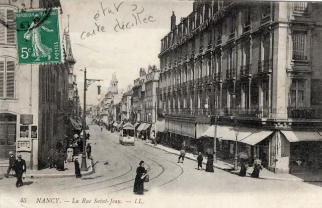 *12224 cpa Nancy - La Rue Saint Jean "condition"