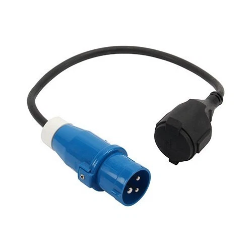 Adaptateur- rallonge mâle CEE17/ femelle Française 16A - cordon: 60 cm - pour...