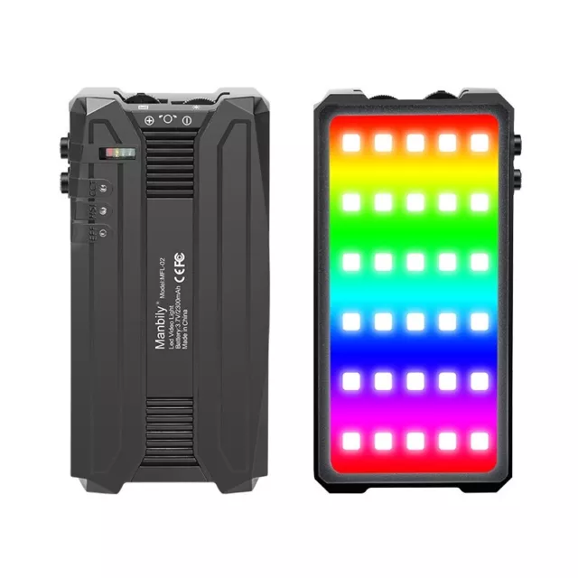 Manbily RGB Video Light Panel MFL-02 LED Camera Light for Photography Fill Light