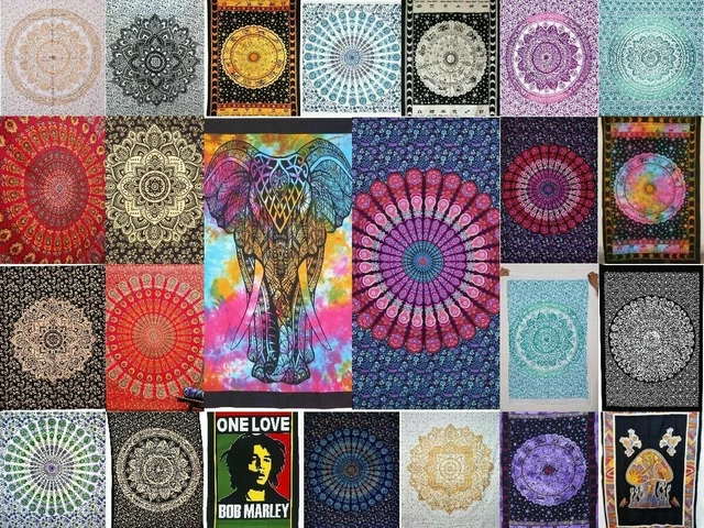 Mandala viola da appendere alla parete rosso malva rosa - Tentures