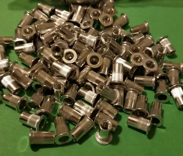 10-24 Aluminum Rivet Nut Rivnut Insert Nutsert SAE 100 pcs