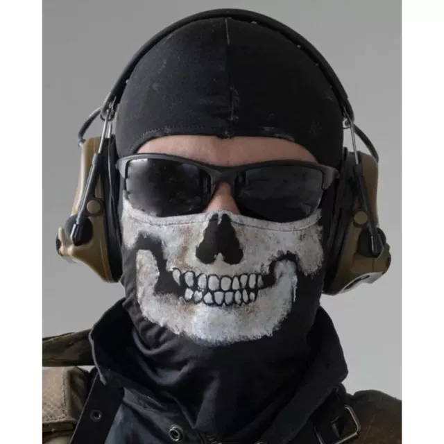 Game Call of Duty Simon Riley Ghost Skull Mask Full Face COD6 Cosplay Rib  fabric