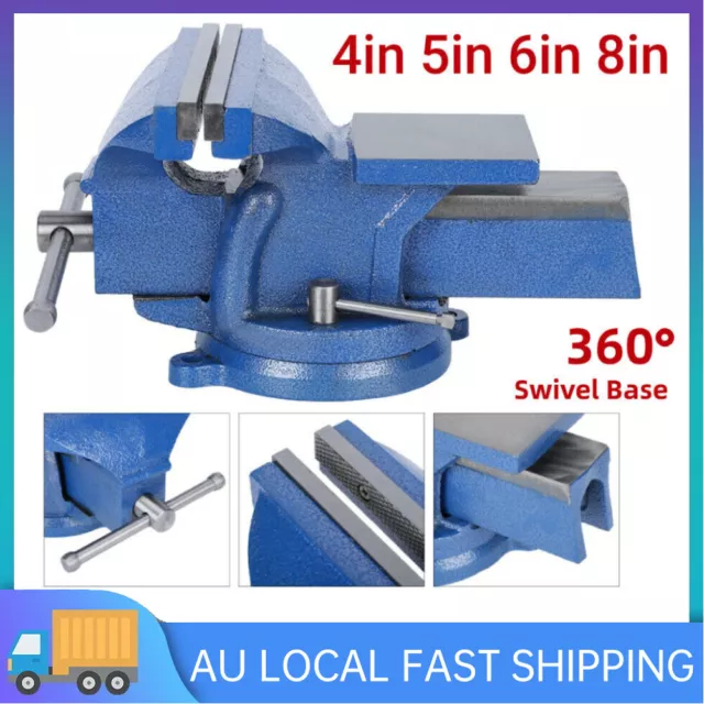 4'' 5'' 6'' 8' Heavy Duty Engineers Bench Vice Semi Level Swivel Base Steel AU