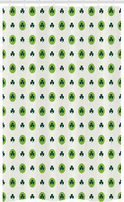 Floreale Tenda da doccia stall Trifogli Verde Dots irlandese