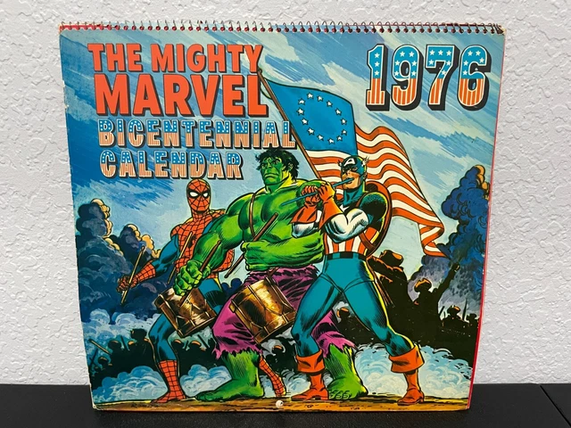 Vintage Stan Lee The Mighty Marvel Bicentennial Calendar 1976 Made in USA