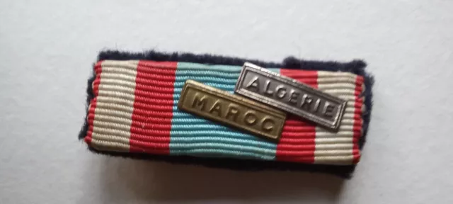 Rappel médaille commémorative Afrique du Nord avec barrettes Algérie & Maroc