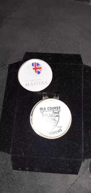 St ANDREWS OLD COURSE /BRITISH MASTERS MAGNETIC GOLF BALL MARKERS