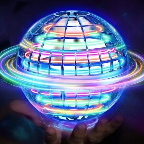 Jouet Boule Volante Lumineuse, 360° Flying Ball Hover Ball