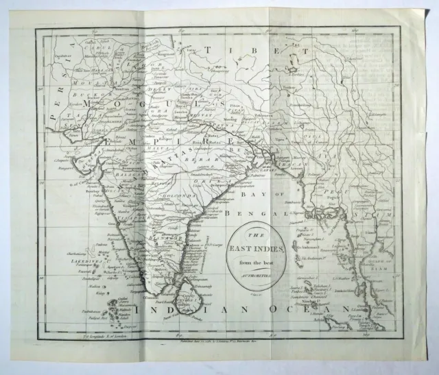John Cary East Indies India Siam Bengal Pegu Myanmar Ceylon Antique Map 1782 2