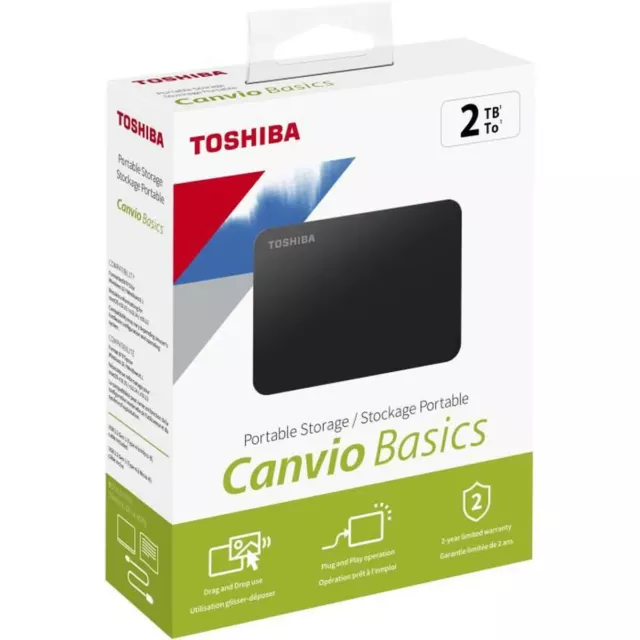 DISQUE DUR EXTERNE TOSHIBA 2To Canvio 2000Go HDD 2.5 Portable USB