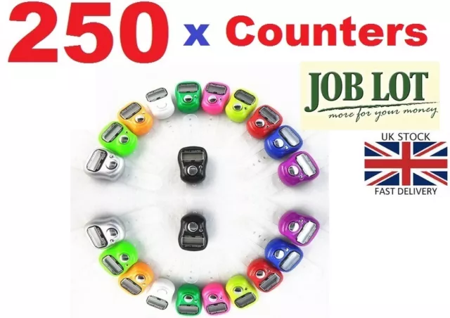 250 x DIGITAL FINGER RING TALLY COUNTER Row counter TASBEEH JOB LOT Wholesale