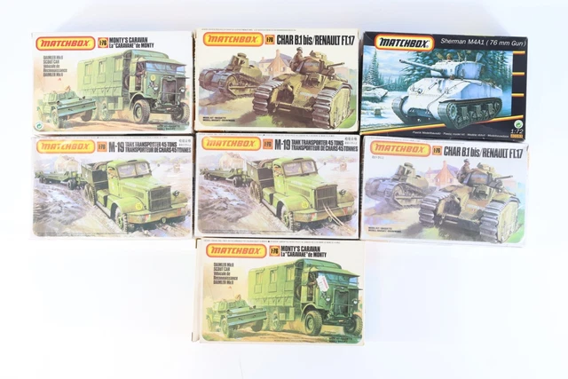 Kit 176 MATCHBOX 1:76 SCALE Selection of Military Vehicle Kits x7 £79.79 ...